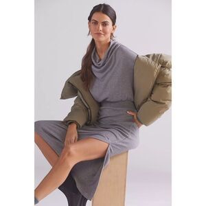 Anthropologie - Daily Practice by Anthropologie Draped Cowl Neck Maxi Dress